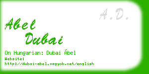 abel dubai business card